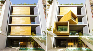 Дом с мобильными комнатами